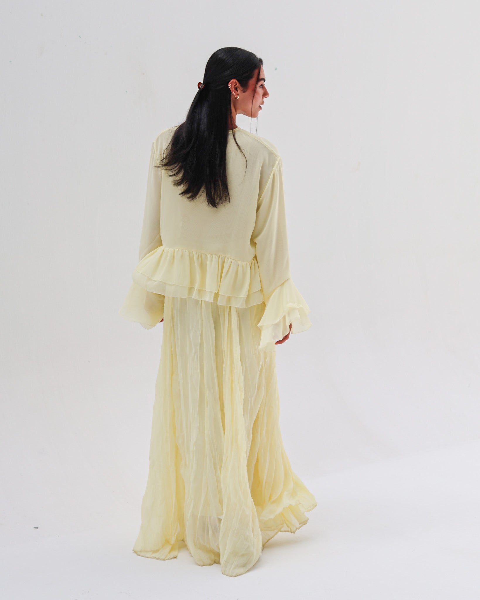 Crinkled Chiffon Skirt