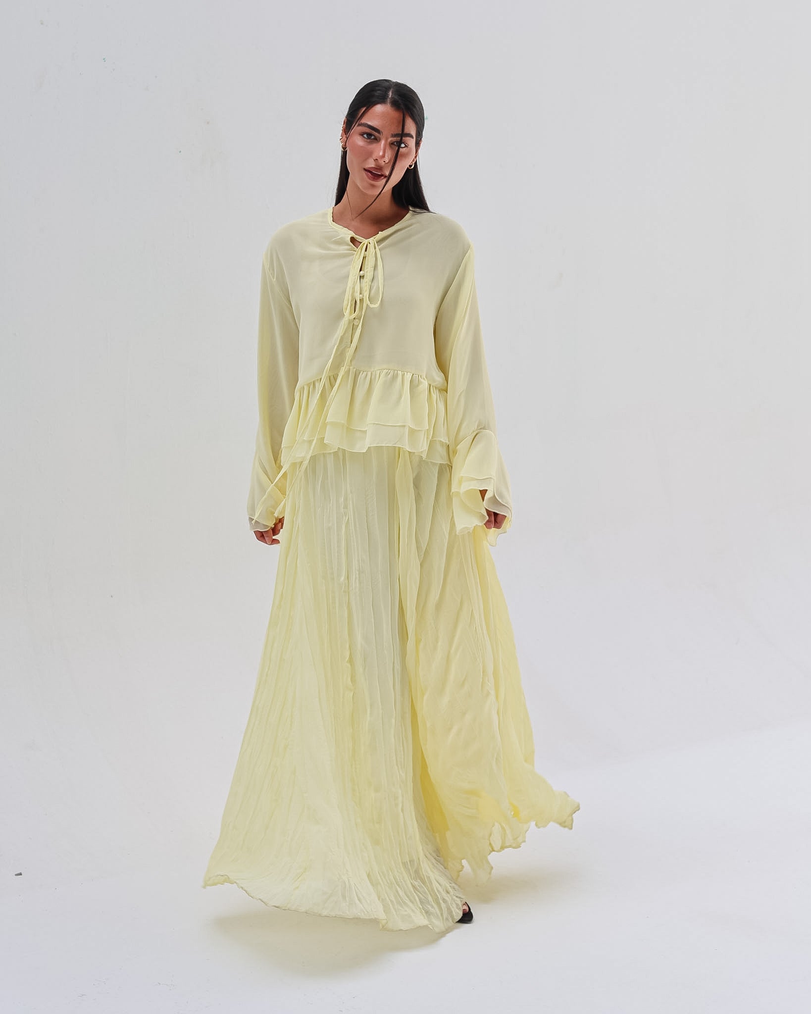Crinkled Chiffon Skirt