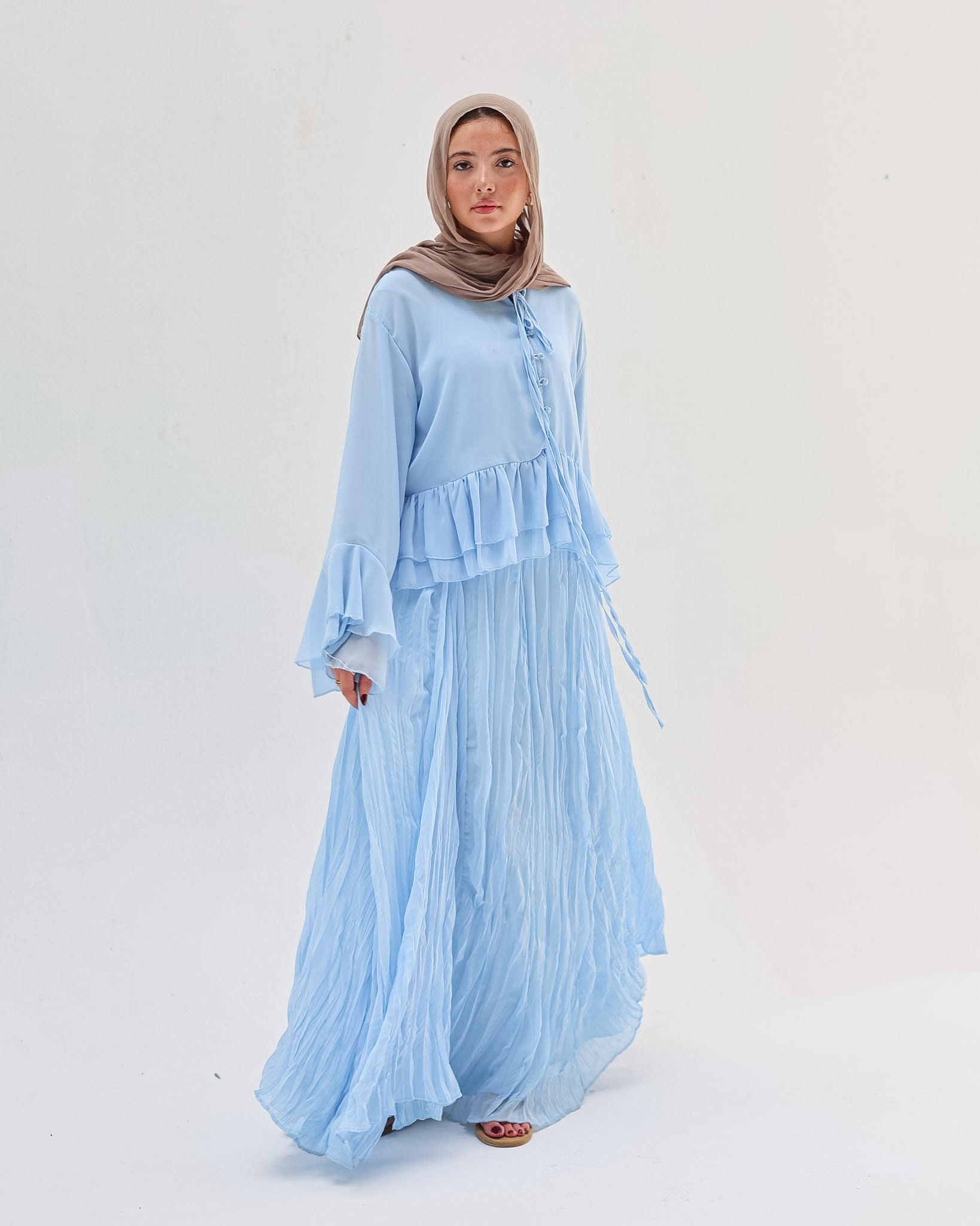 Crinkled Chiffon Skirt
