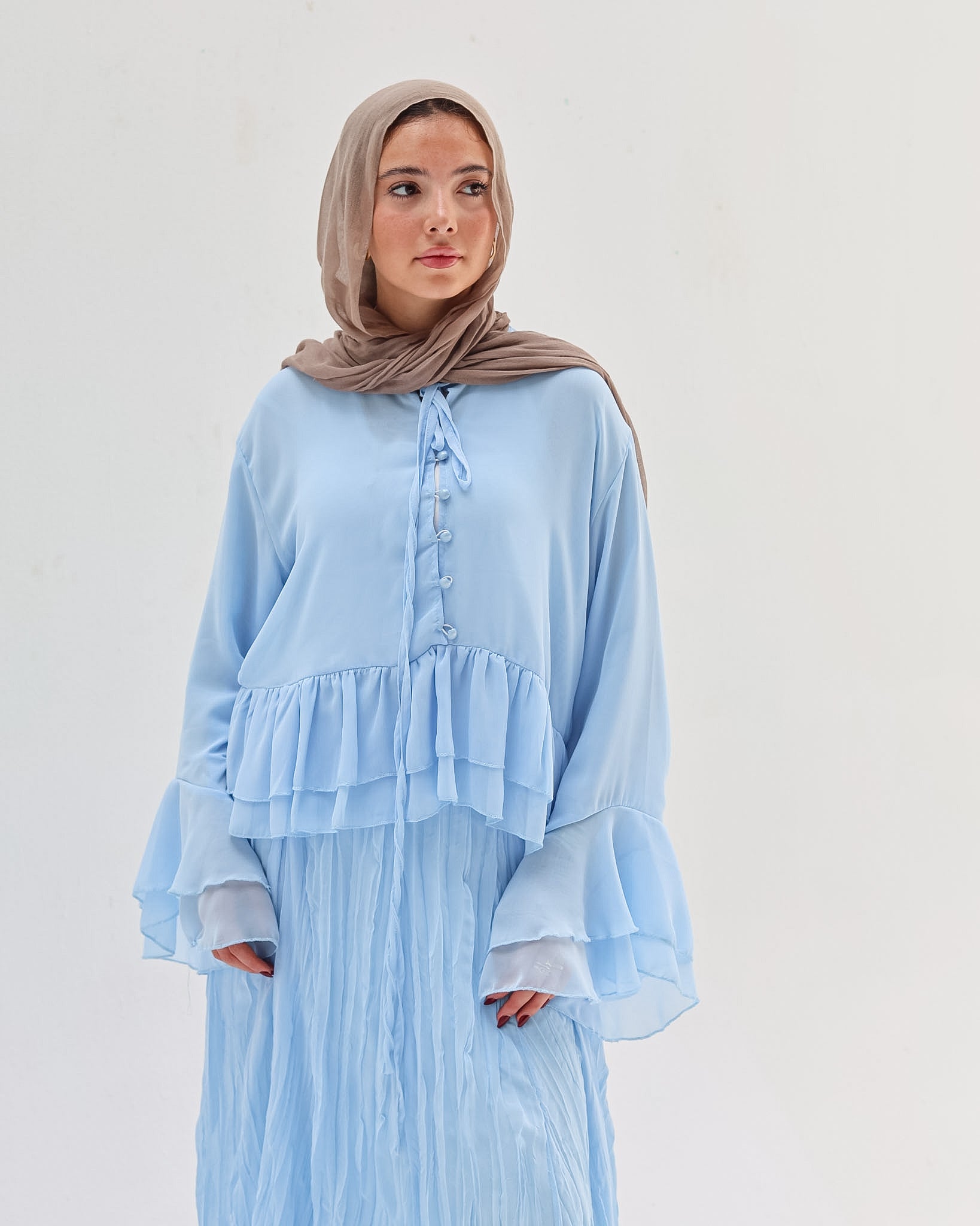 Crinkled Chiffon Blouse