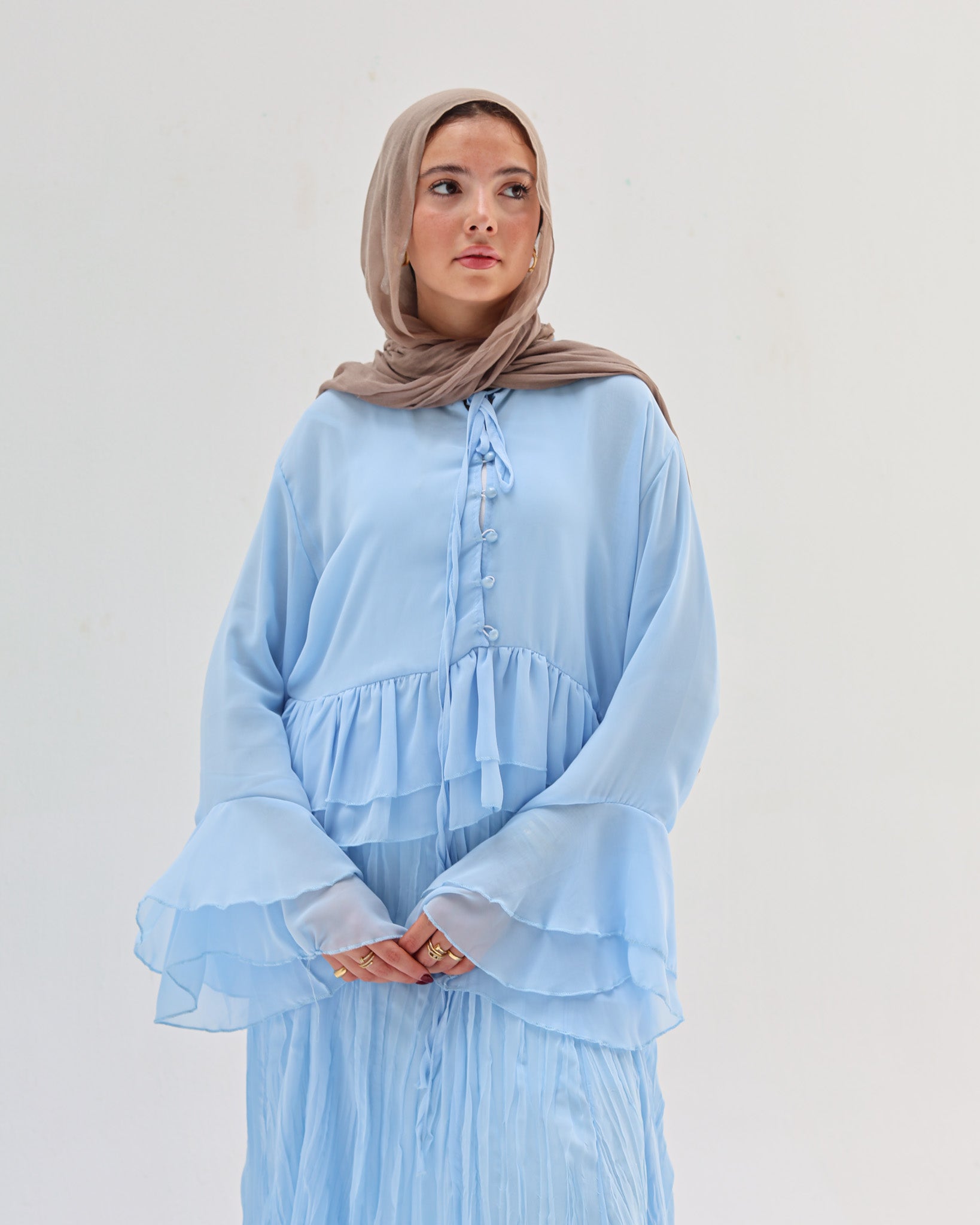 Crinkled Chiffon Blouse