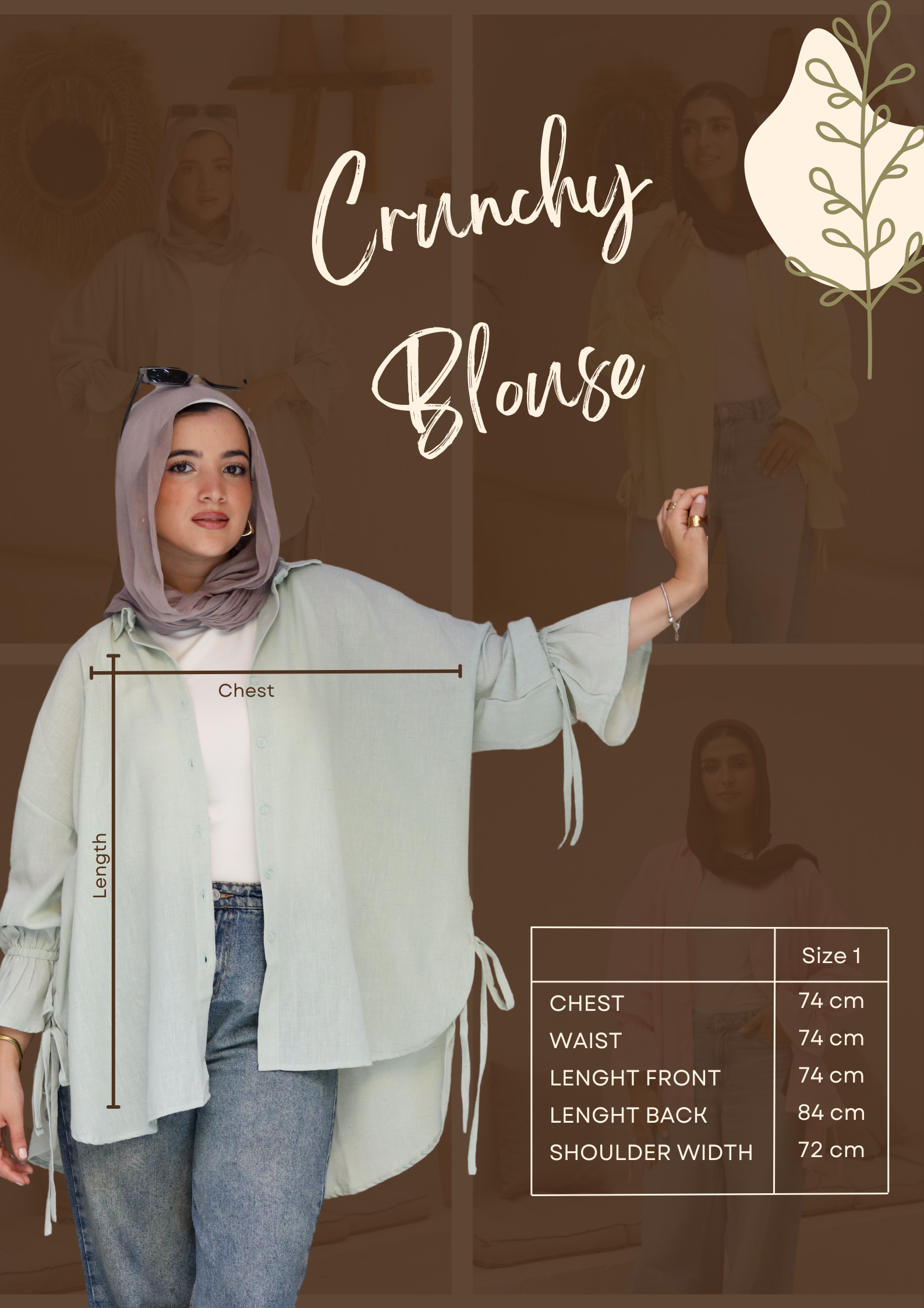 Crunchy Blouse -Beige