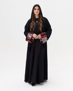 Noor Abaya - Black & Maroon