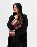 Noor Abaya - Black & Maroon