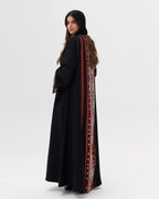 Noor Abaya - Black & Maroon