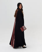 Noor Abaya - Black & Maroon