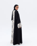 Noor Abaya - Black & Beige