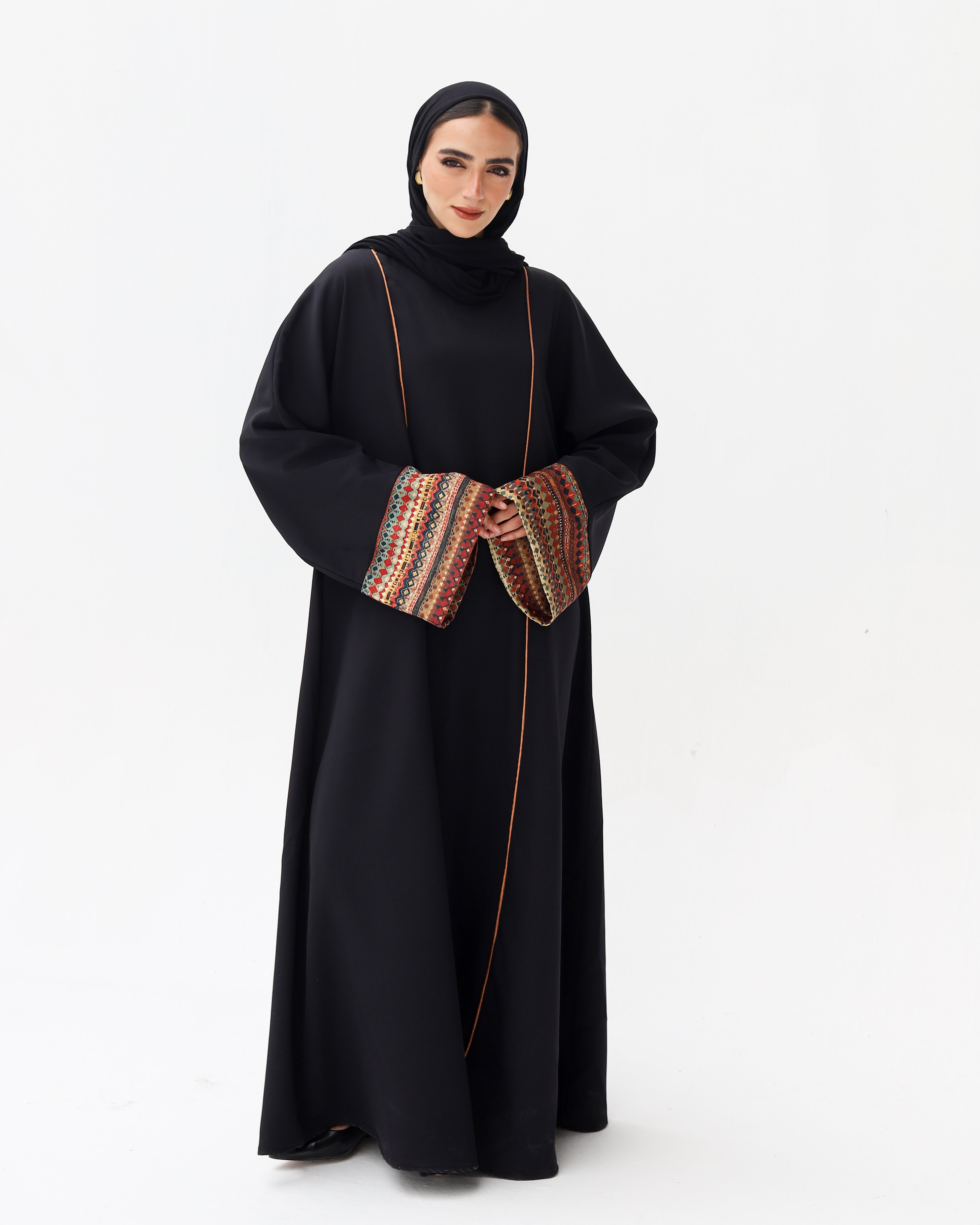 Noor Abaya - Black & Brwon
