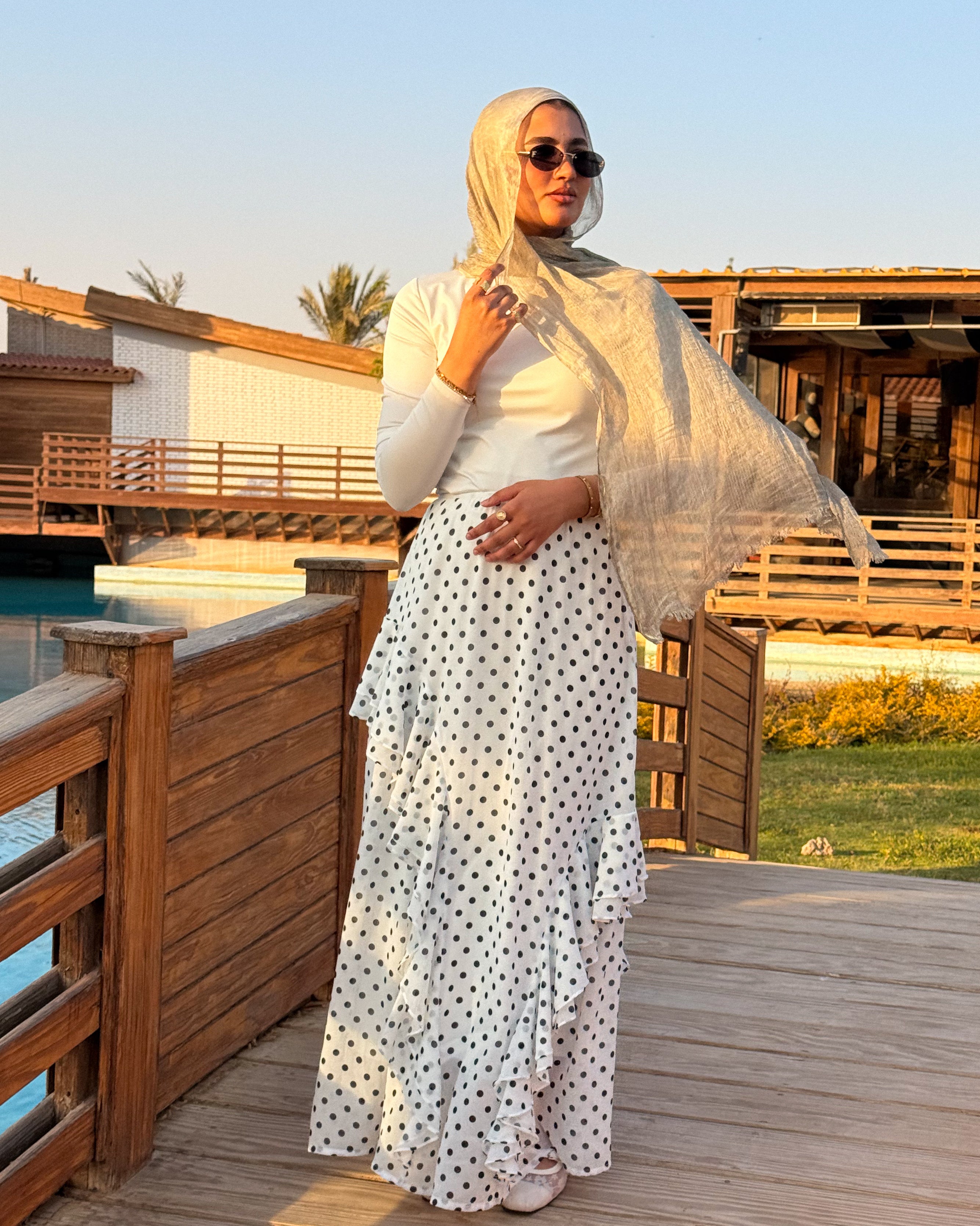 Dots ruffles Skirt