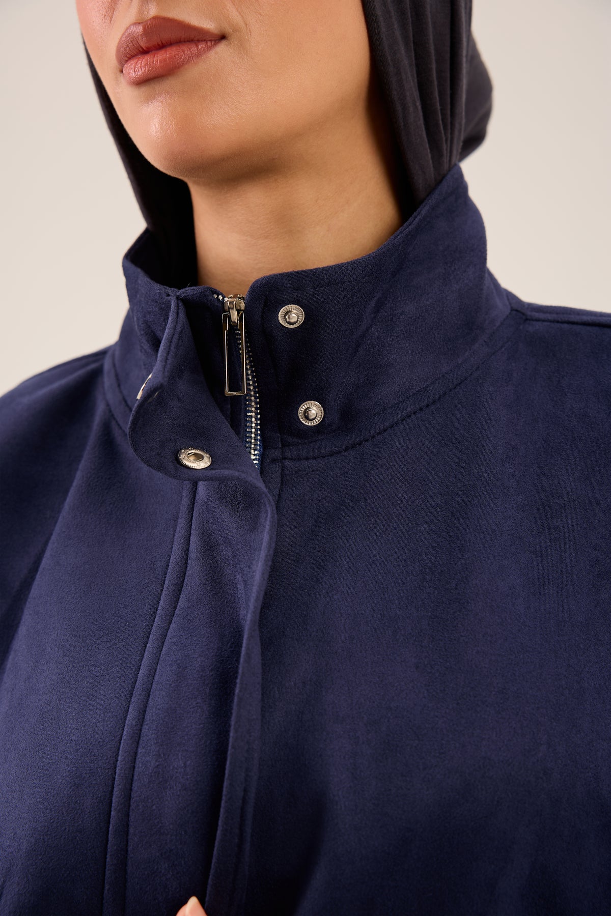 DRAWSTRING SUEDE JACKET