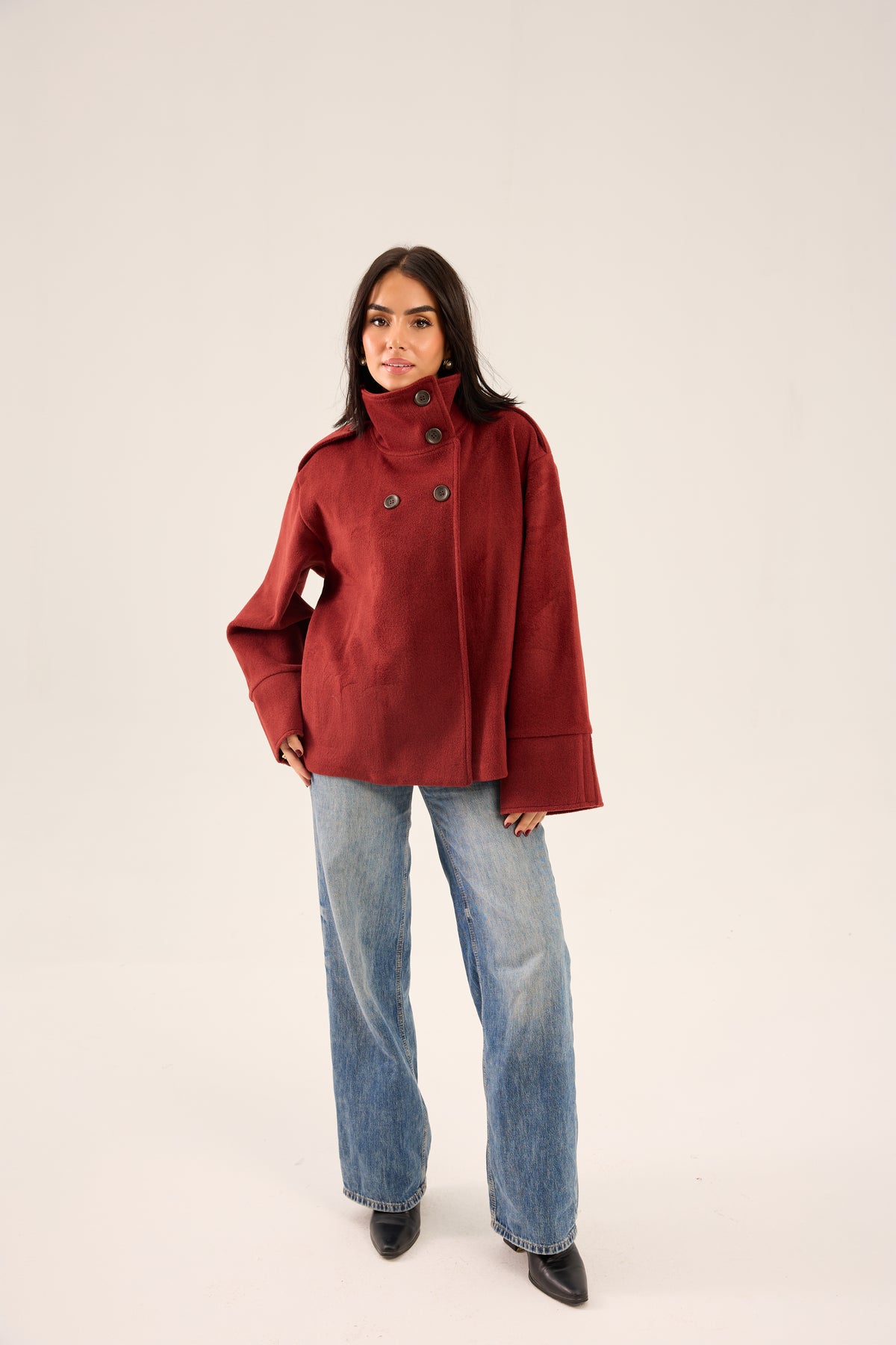 HIGH COLLAR SUEDE JACKET