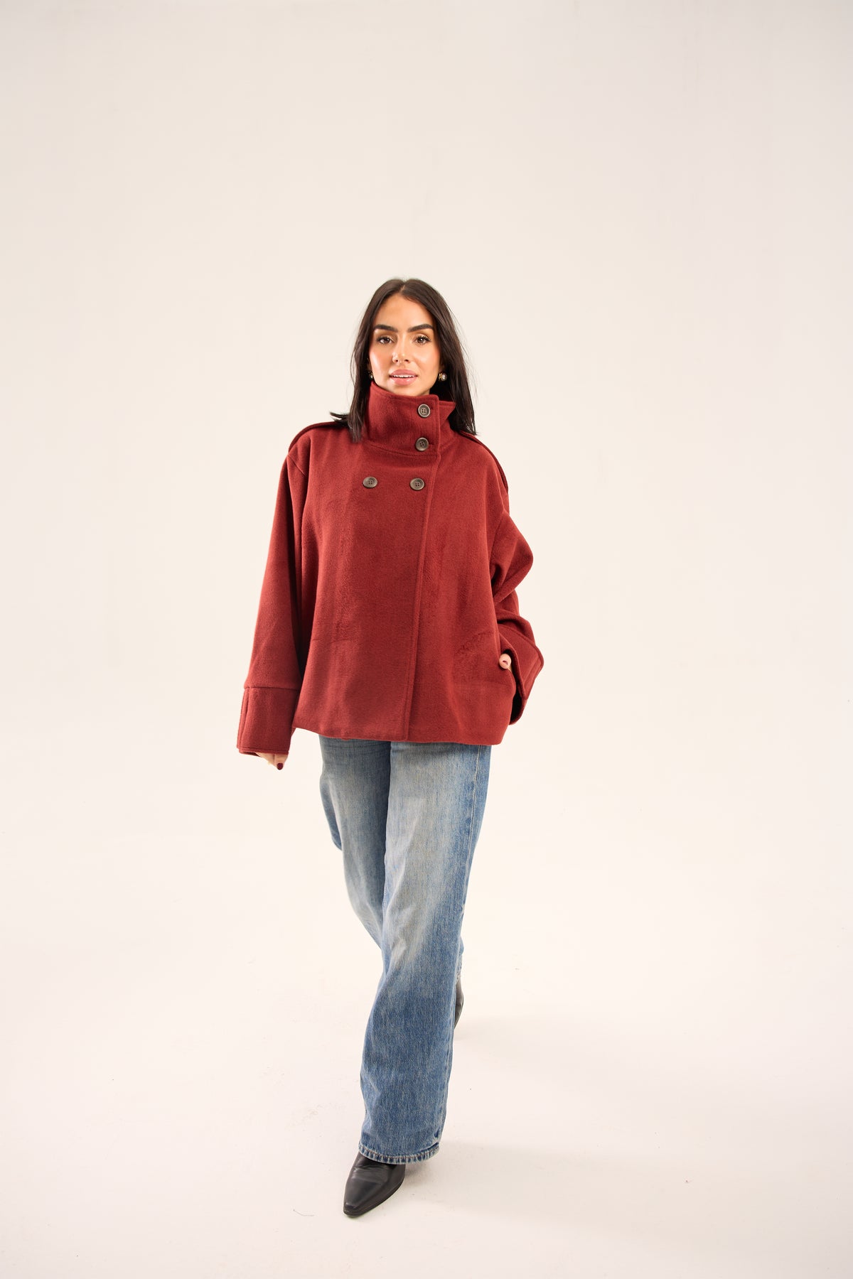 HIGH COLLAR SUEDE JACKET